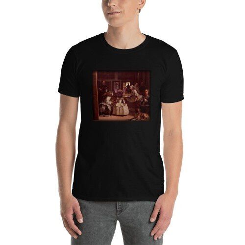 Mascochula camiseta hombre las meninas personalizada con tu macota negro thumbnail