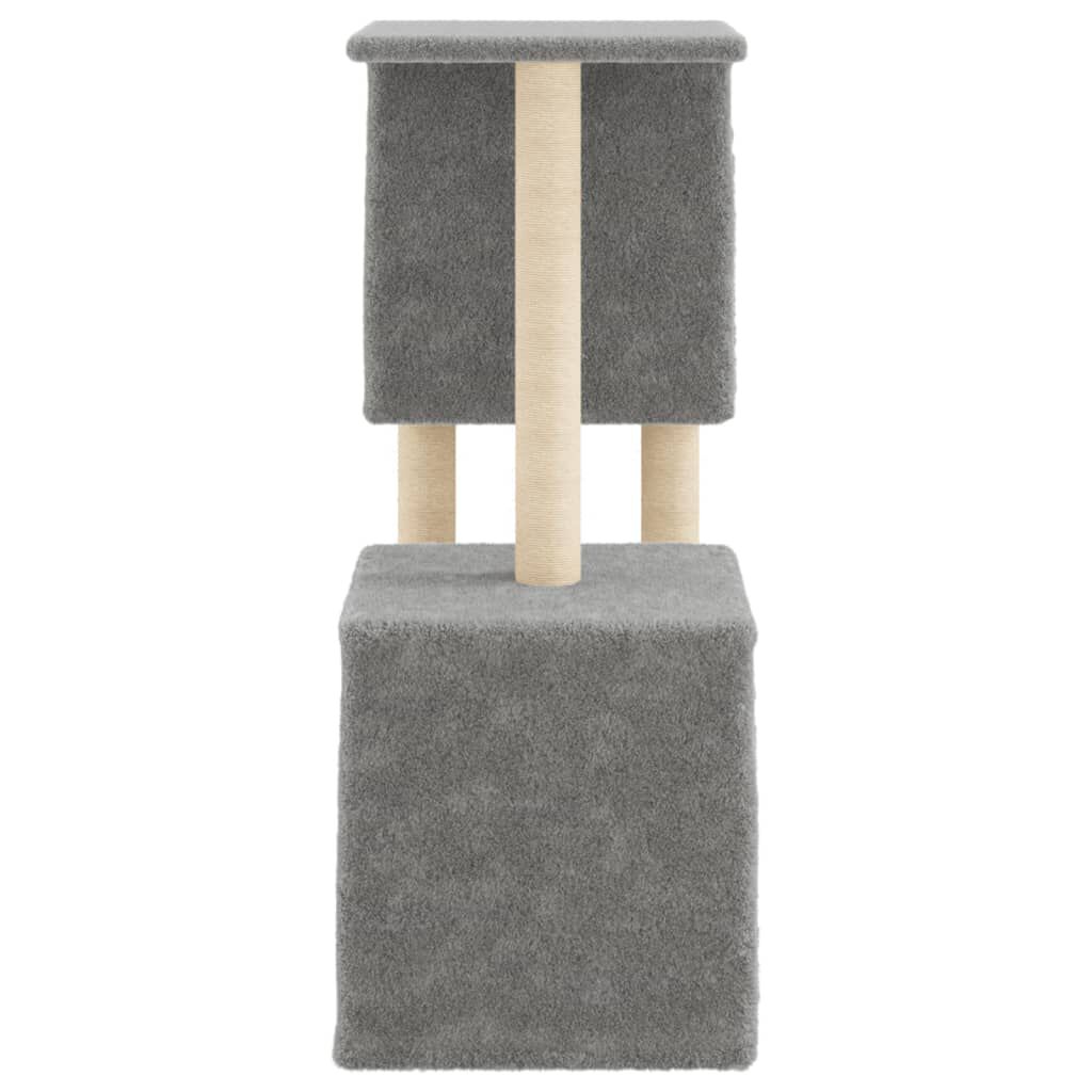 vidaXL Rascador para gatos con postes de sisal gris claro 86 cm, , large Imagen numero 4
