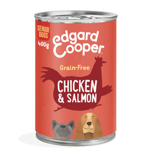 Lata Edgard & Cooper Senior Pollo y Salmón lata para perros