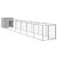 vidaXL Caseta perro corral acero galvanizado gris claro 110x1017x110cm, , large indicador imagen numero 13
