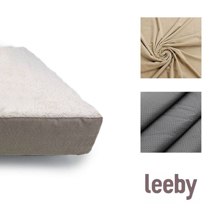 Leeby Colchón Ortopédico Viscoelástico Marrón y Blanco para perros thumbnail