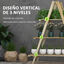 Outsunny Estantería para Plantas Madera Natural, , large indicador imagen numero 4