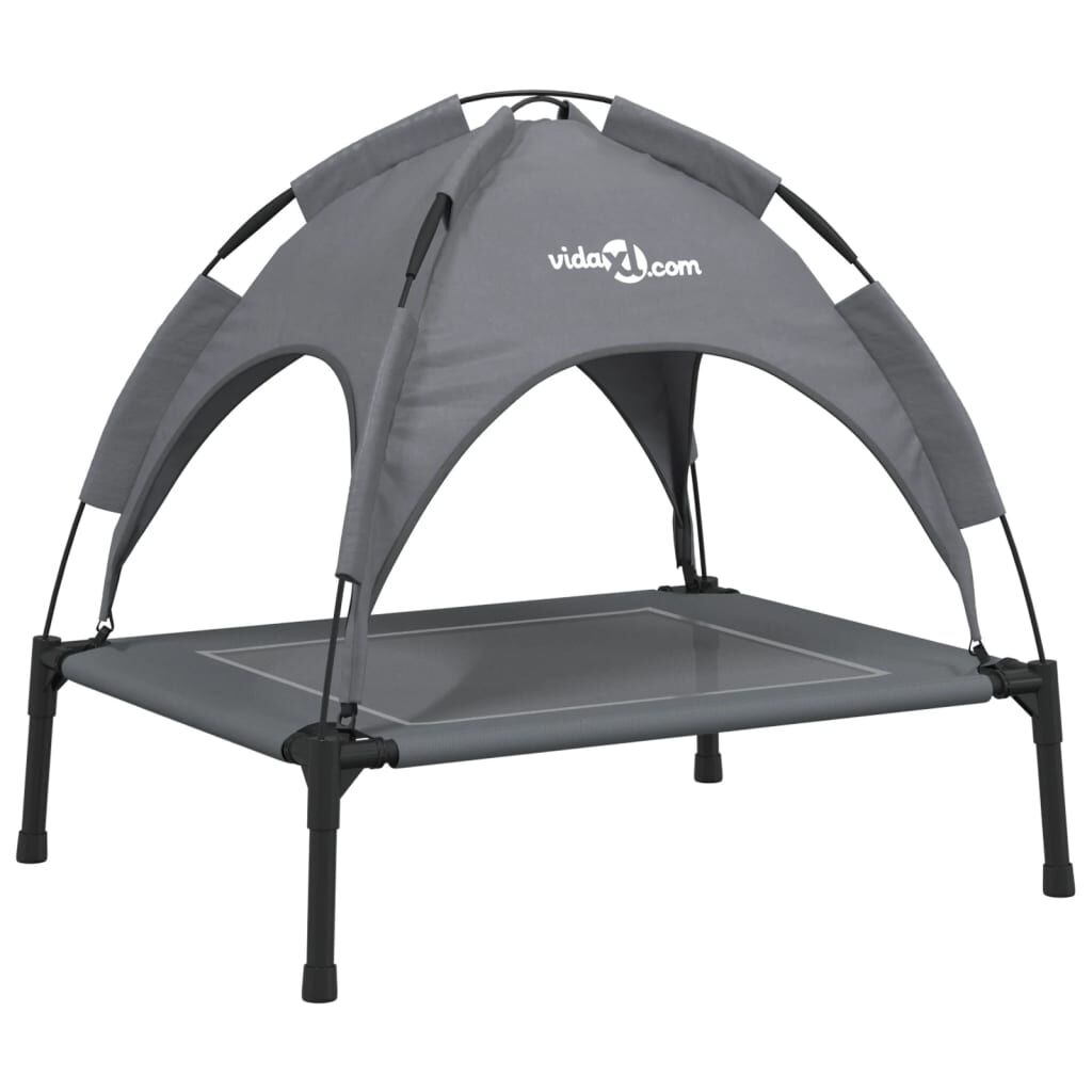 vidaXL Cama para perros con dosel antracita tela oxford y acero, , large Imagen numero 1
