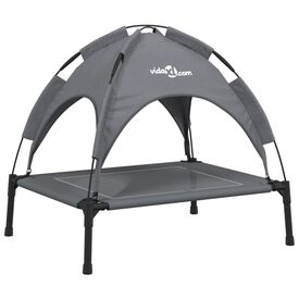 VidaXL Cama para perros con dosel antracita tela oxford y acero