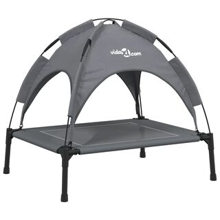 VidaXL Cama para perros con dosel antracita tela oxford y acero