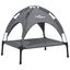 vidaXL Cama para perros con dosel antracita tela oxford y acero, , large indicador imagen numero 1