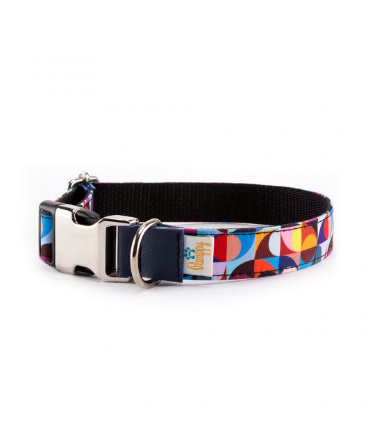 Pamppy funny retro collar de algod&oacute;n y poli&eacute;ster multicolor para perros, , large Imagen numero 1