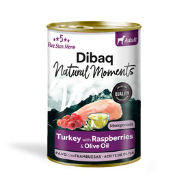 Dibaq Natural Moments Adulto Pavo con Frambuesa, 12 latas x 380gr