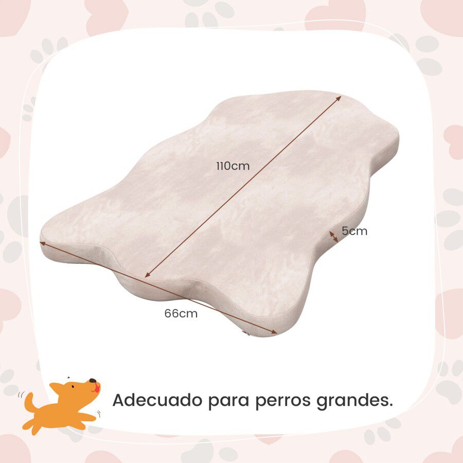COSTWAY Cama Perros Grandes, Cama Ortop&eacute;dica para Perros con Soporte de Espuma Viscoel&aacute;stica, Colchoneta Impermeable para Perros con Funda Extra&iacute;ble, Colch&oacute;n Antideslizante para Perros (Beige), , large Imagen numero 5