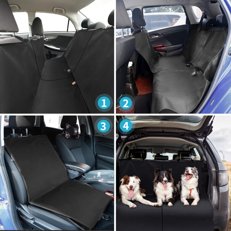 Nobleza Cubreasientos para coches negro para perros thumbnail