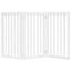 vidaXL Puerta para perros plegable 3 paneles madera álamo blanca 150cm, , large indicador imagen numero 4