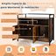 COSTWAY Caja de Arena para Gato, Aseo Gatos Mascotas de Madera, Mueble de Madera para Gatos con Estante & 2 Compartimentos, Muebles Interior para Gatos Ocultos para Entrada, Sala de Estar (Café), , large indicador imagen numero 3