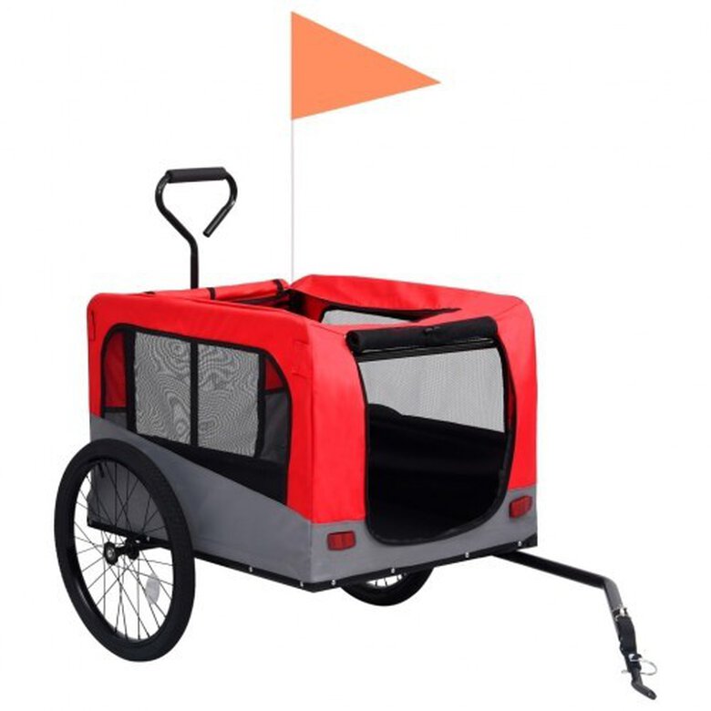 Remolque de bicicleta para mascotas color Rojo, , large image number null