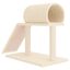 vidaXL Rascador para gatos con túnel y escalera color crema 55,5 cm, , large indicador imagen numero 4