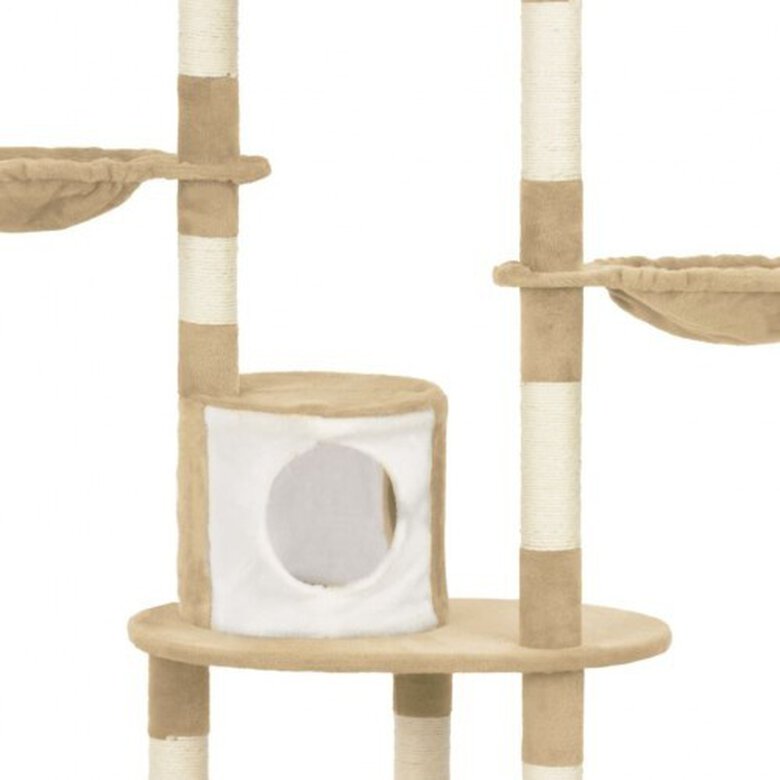 Rascador con postes de sisal para gatos color Beige, , large image number null
