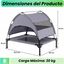 COSTWAY Cama Elevada para Perros con Toldo Extra&iacute;ble (78,5 x 63 x 70 cm), , large indicador imagen numero 5