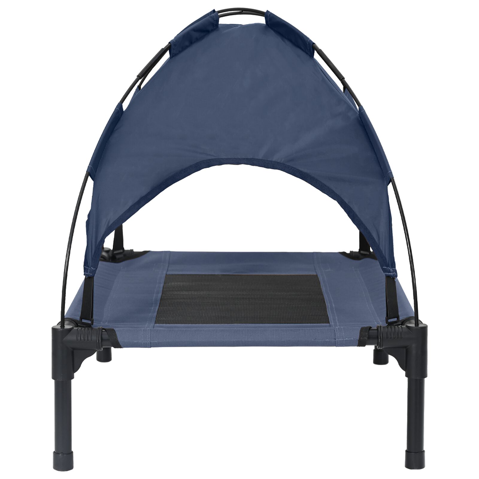 vidaXL Cama para Perros con Dosel Sof&aacute; Silla Tela Oxford y Acero Azul, , large Imagen numero 4