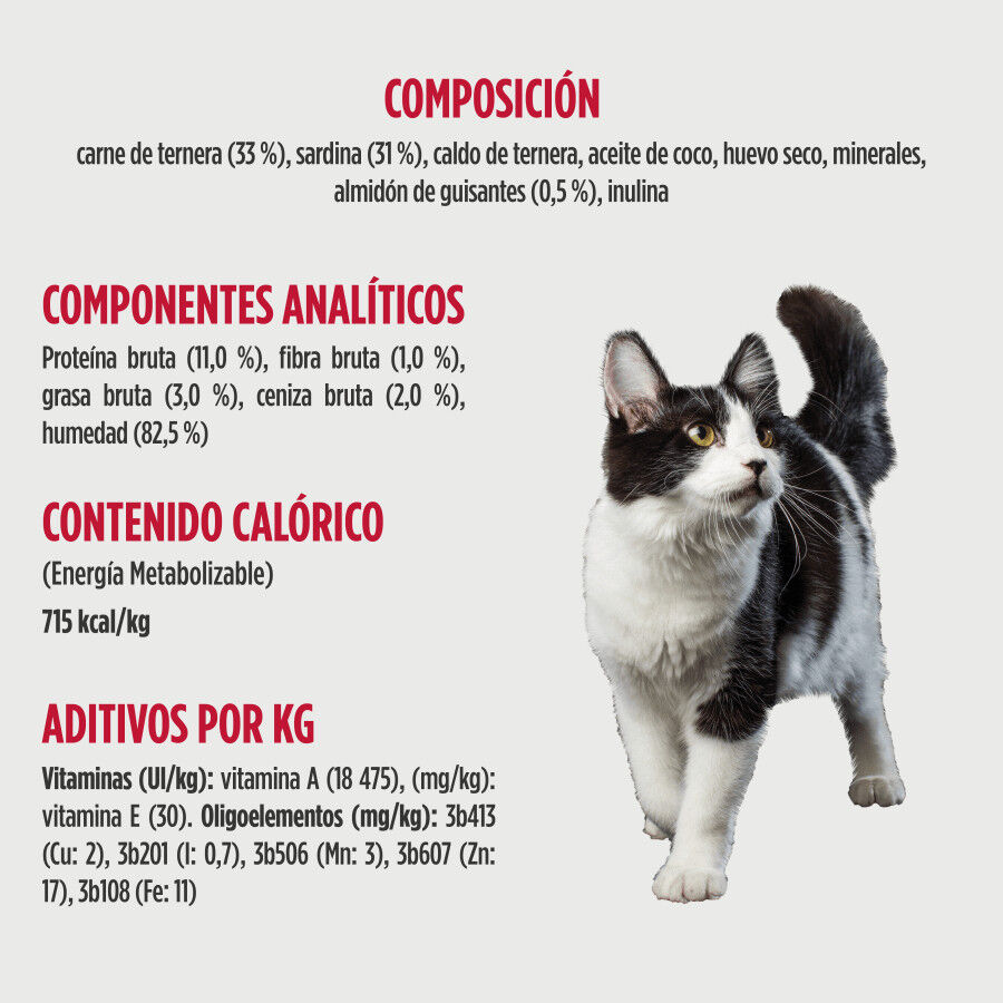 79 g Nulo Silky Mousse Ternera y Sardina Sobres para gatos, , large Imagen numero 3