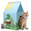 Nobleza - Casa para Gatos Cartón con Rascador para Gatos Carton & Catnip, Fácil de Armar Casa Gato Cartón, Juguetes para Gatos Pequeños Animales Interiores, , large indicador imagen numero 1