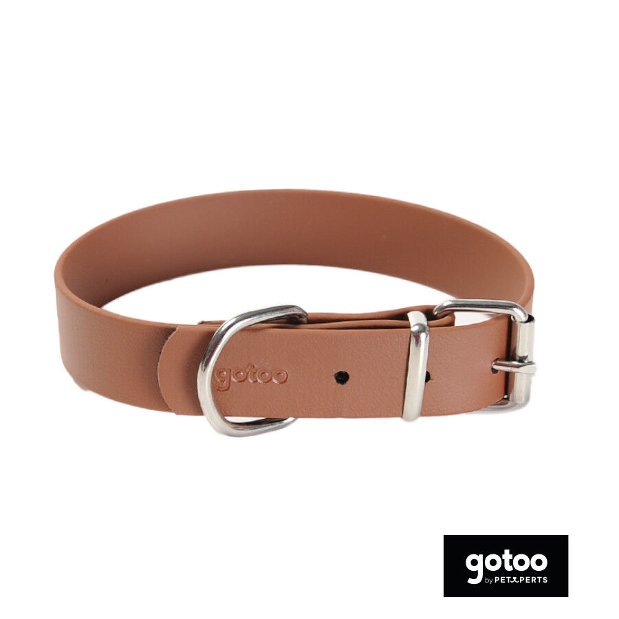 Gotoo Collar Biothane marr&oacute;n para perros, , large Imagen numero 2