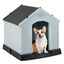 COSTWAY Casa de Plástico para Perros, Caseta Impermeable con Suelo Elevado y Válvulas de Aire, Ideal para Perros Pequeños y Medianos, Interior y Exterior (Negro y Gris, 65 x 70 x 71,5 cm), , large indicador imagen numero 1