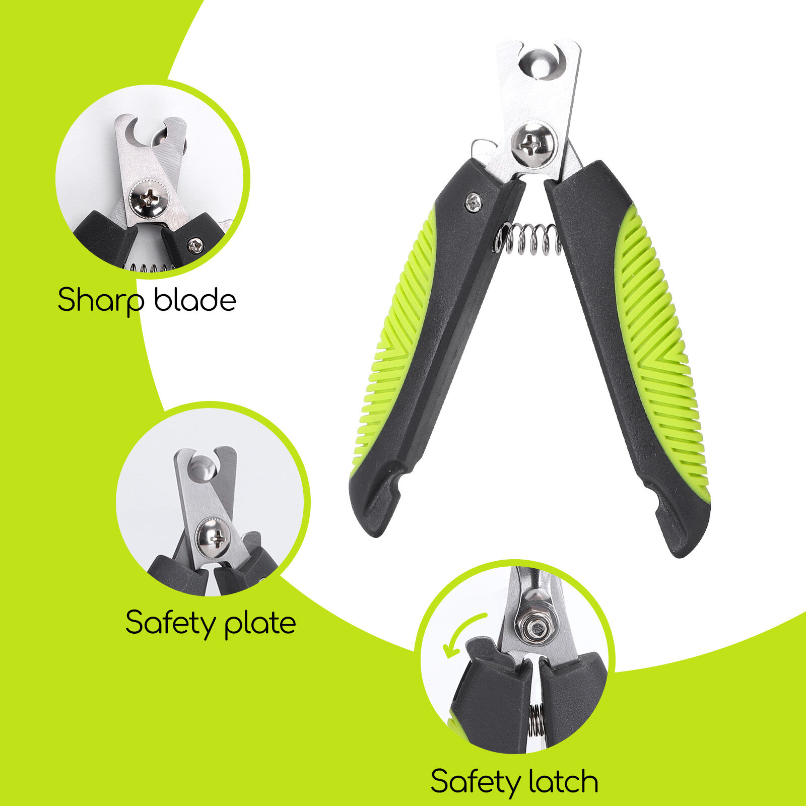 Nobleza Cortau&ntilde;as Perro y Gato con Mascota Protector de Seguridad para evitar cortes excesivos, Acero Inoxidable Alicates U&ntilde;as Profesionales para Mascotas Perros, Gatos, Conejas （4.5*13cm), , large Imagen numero 2