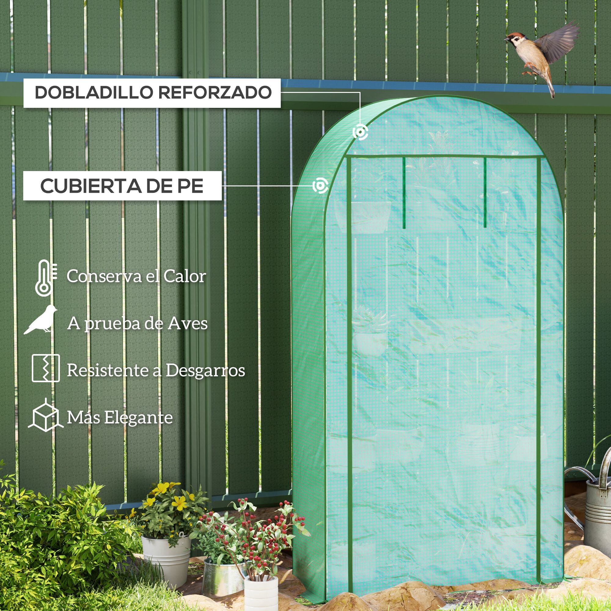 Outsunny Invernadero de Jardín Verde thumbnail