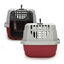 Nobleza Transportin Gato Perro Pequeño, Transportin para Gatos Perro Portátil y Transpirable, Mascotas Perros Gatos Accesorios, Transportín de Plástico, 47x31x26 CM, Rojo & Gris, , large indicador imagen numero 4