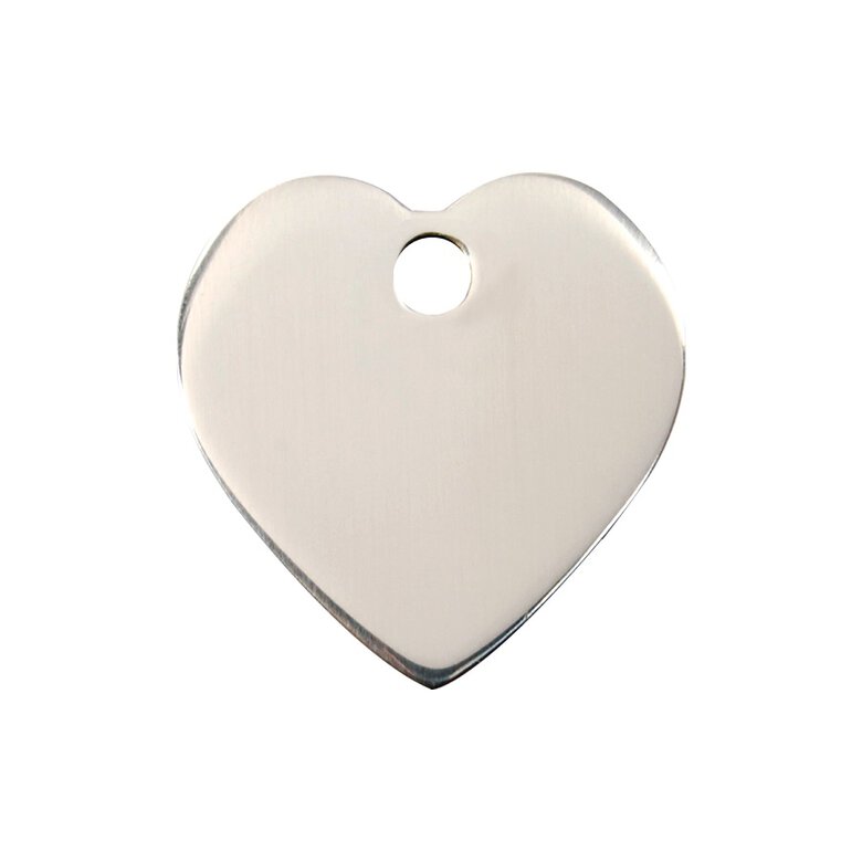 Placa identificativa Acero Inoxidable Corazón para perros