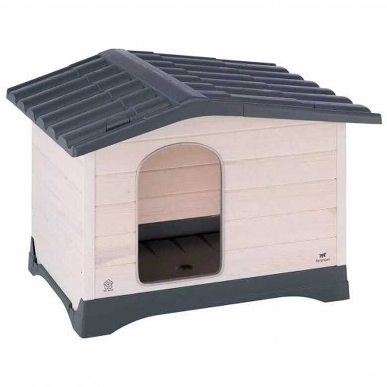 Caseta de madera Lodge 90 Ferplast para perros color Marrón, , large image number null