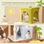 COSTWAY Árbol para Gatos de 180 cm, Torre Multinivel Estética de Playa para Gatitos con 2 Condos, Postes de Rascado, Planta Artificial, Juguetes Colgantes, Centro de Actividades para Gatos de Interior, , large indicador imagen numero 5