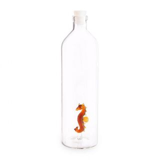 Sea Horse botella de vidrio para agua color Transparente