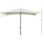 Outsunny Sombrilla de Aluminio 200x300x240 cm Parasol Rectangular de Jard&iacute;n Inclinable con Manivela y Poste Desmontable para Terraza Piscina Patio Exterior Crema, , large indicador imagen numero 3