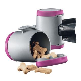 Caja de paseo para golosinas y bolsas de perros color Rosa
