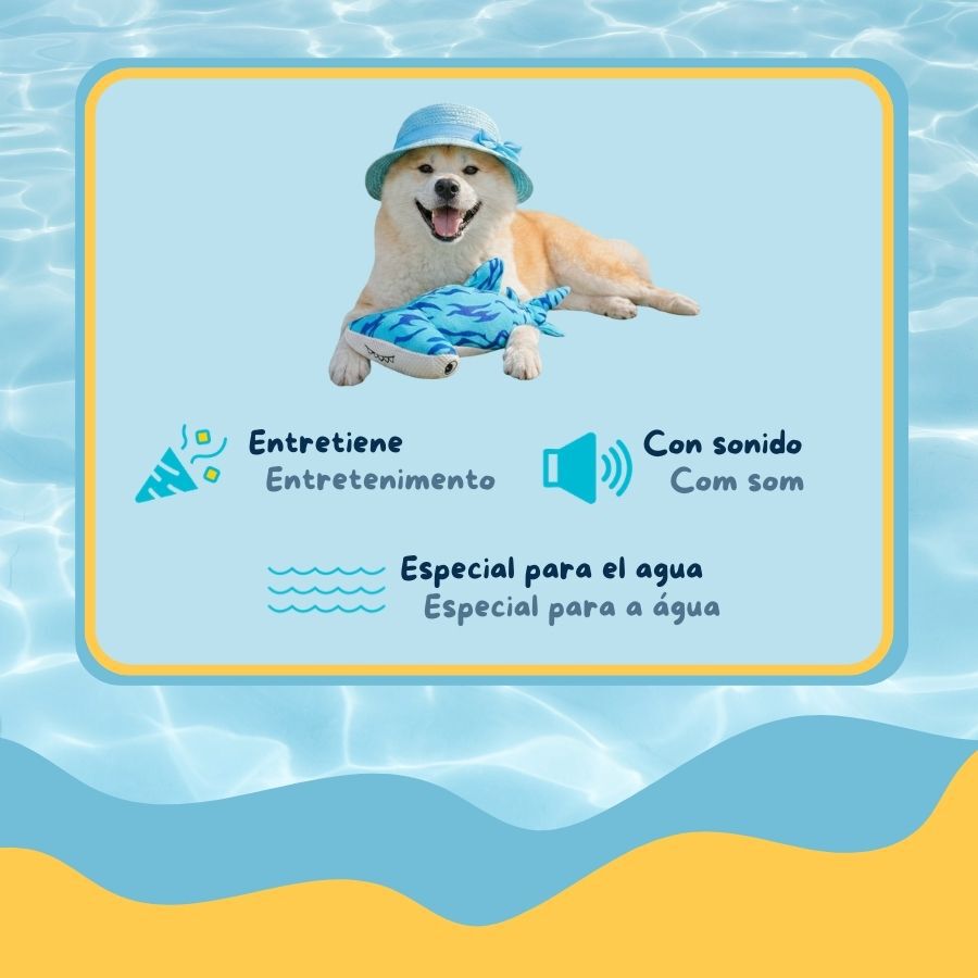 Summer Vibes Tibur&oacute;n Peluche  para perros, , large Imagen numero 3