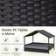 COSTWAY Caseta para Perros Exterior e Interior, Casa Perro de Rat&aacute;n Grande con Dosel, Base Elevada, Coj&iacute;n Removible, Estructura Met&aacute;lica, Cama Elevada para Mascotas, Carga 60 kg, 98x69x74cm, Gris, , large indicador imagen numero 4