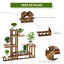Outsunny Soporte de Madera para Flores Estantería Decorativa para Macetas Plantas con 6 Estantes Interior y Exterior para Jardín Balcón Terraza 95x28x96,5 cm Carbonizado, , large indicador imagen numero 5