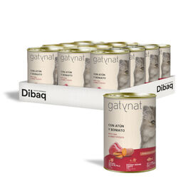 Dibaq Gatynat Lata At&uacute;n con boniato para gatos