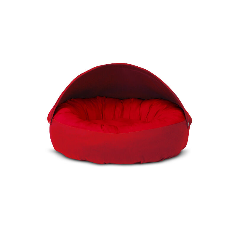 Gauty Cama Redonda para Perros y Gatos  Tela de sarga - Rojo, , large Imagen numero 1