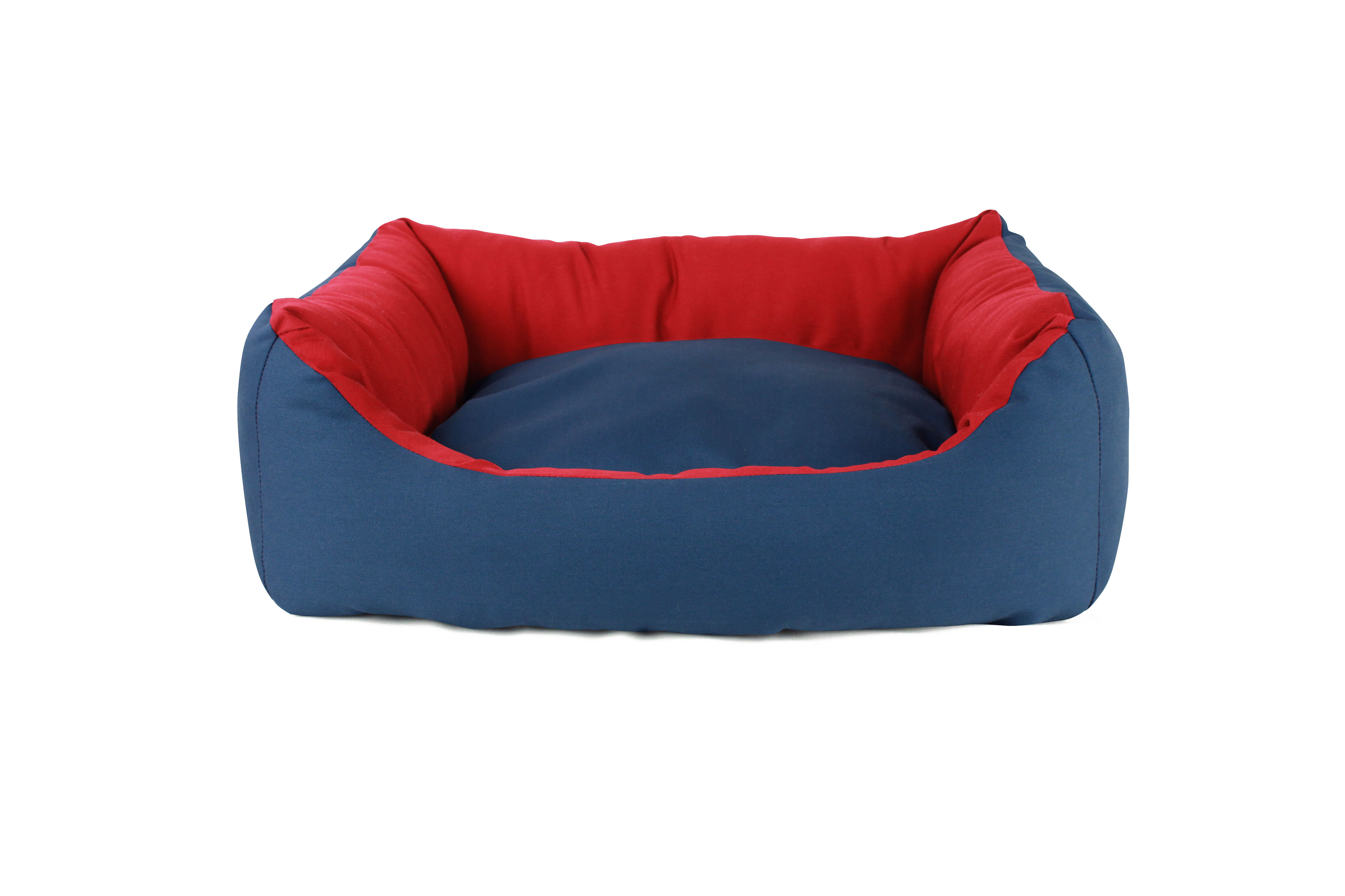 Gauty Cama Rectangular para Perros y Gatos  Tela de sarga - Azul y rojo, , large Imagen numero 1