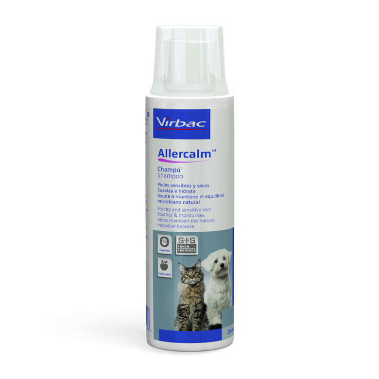 Virbac Allercalm Champú para pieles sensibles y secas en perros y gatos, , large image number null