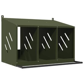 VidaXL Nido Metal Verde para gallinas