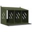 vidaXL Nido para gallinas con 3 compartimentos de metal verde oliva, , large indicador imagen numero 1