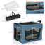 PawHut Transportín Mochila para Perros y Gatos Bolsa Portátil y Plegable para Mascotas Transportador para Perros con 3 Puertas y Cojín Suave 60x42x42 cm Azul, , large indicador imagen numero 13