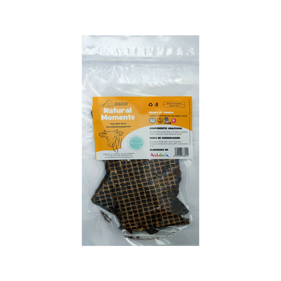 Snack Deshidratado de H&iacute;gado de Ternera Natural Moments para Mascotas, , large Imagen numero 1