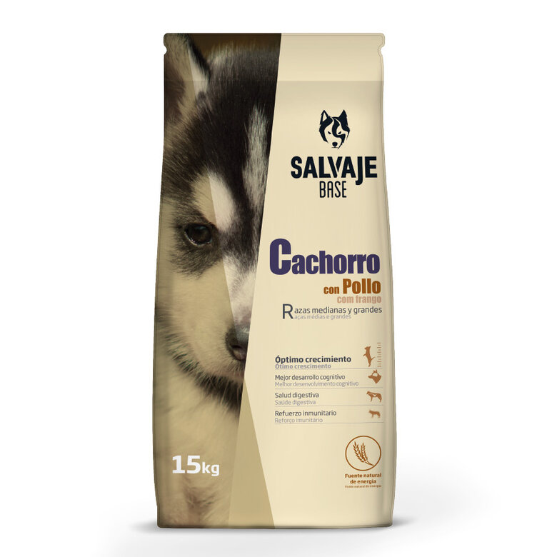 Pienso Salvaje Base con pollo para cachorros
