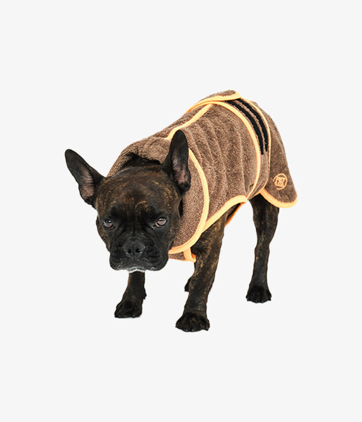 Pet and Co Set Wrappy Set Bata De Ba&ntilde;o & Guante Spa Set Bata De Ba&ntilde;o Chocolate - Perros, , large Imagen numero 4