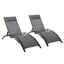 Outsunny Tumbona Reclinable Gris Oscuro, , large indicador imagen numero 1