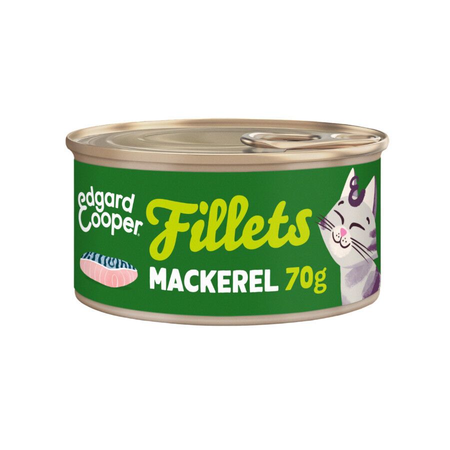 70 g Edgard & Cooper Filetes de Caballa Lata para gatos, , large Imagen numero 1