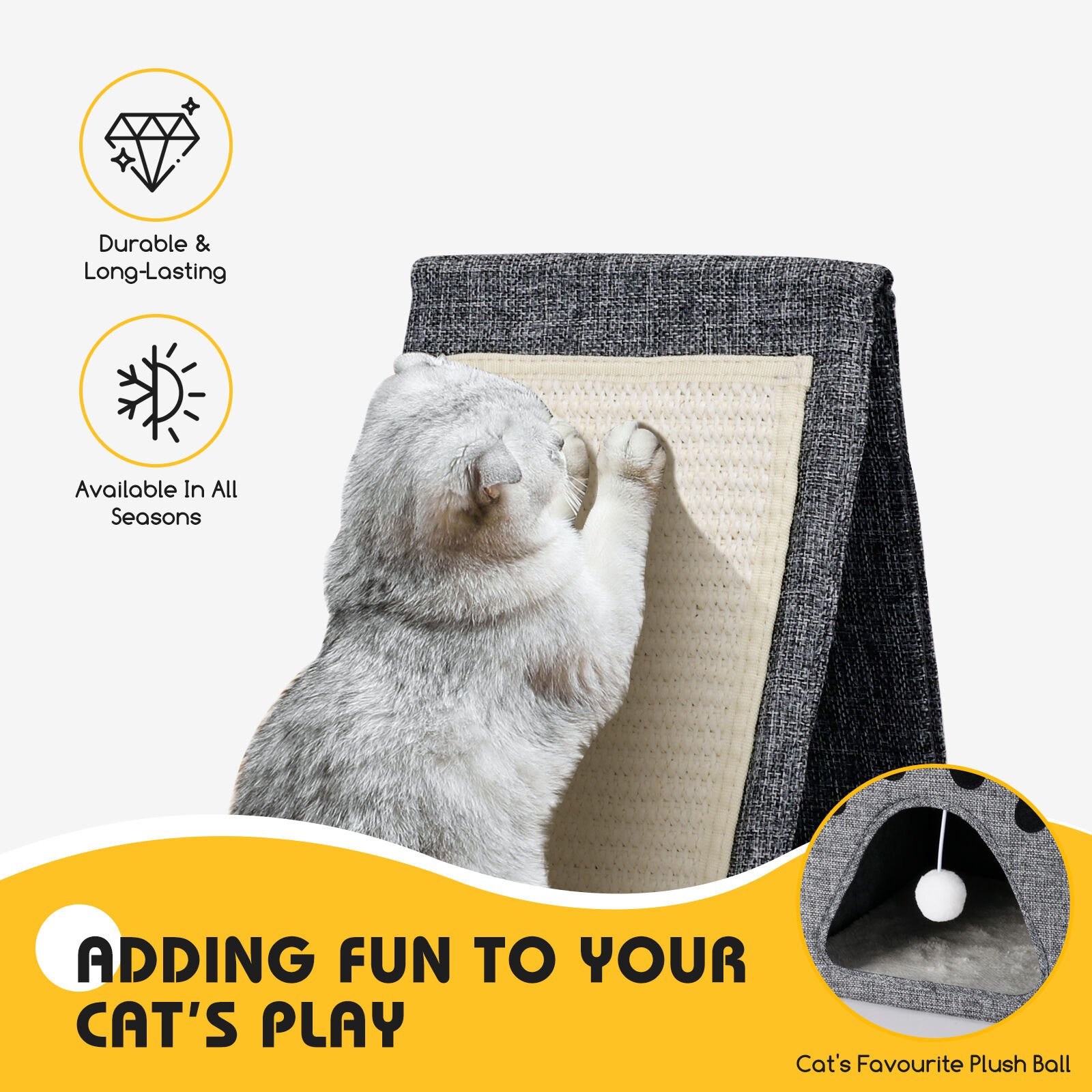 Nobleza Cueva Plegable gris para Gatos thumbnail